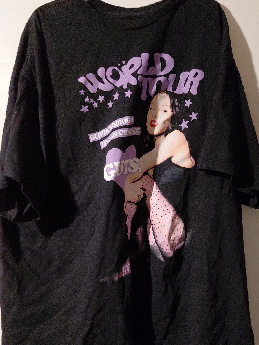 Olivia Rodrigo World Tour Graphic Tee in Black & Lilac